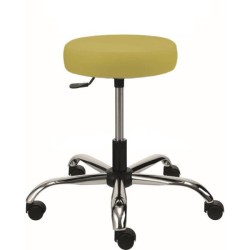 Zdravotnícka stolička NORA čalúnená, chróm, zdr. ekokoža 036 žltá 