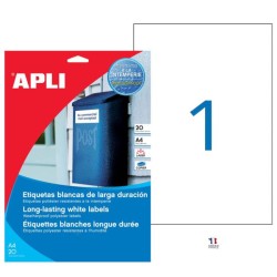 Etikety polyesterové 210x297mm APLI 20 hárkov 