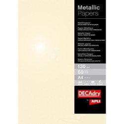 Metalický papier APLI A4 šampanské, 130g, 50 hárkov Metalický papier APLI A4 šampanské, 130g, 50 hárkov