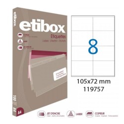 Etikety univerzálne 105x72mm Etibox A4 100 hárkov 