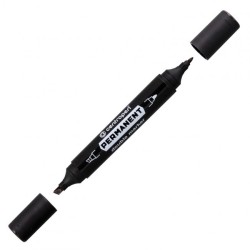 Permanentný popisovač Centropen 1666 double čierny 