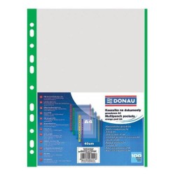 Euroobal DONAU A4 40mic so zeleným okrajom 100ks Euroobal DONAU A4 40mic so zeleným okrajom 100ks