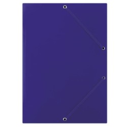 Kartónový obal lesklý s gumičkou DONAU modrý 