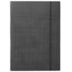 Kartónový obal s gumičkou DONAU čierne káro 