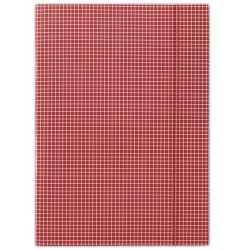 Kartónový obal s gumičkou DONAU červené káro 