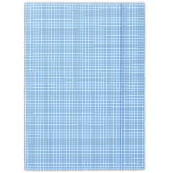 Kartónový obal s gumičkou DONAU modré káro 