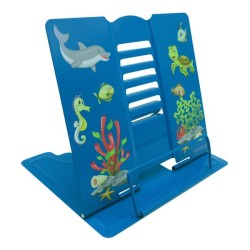 Stojan na knihy DONAU kovový, motív Zvieratká modrý Stojan na knihy DONAU kovový, motív Zvieratká modrý