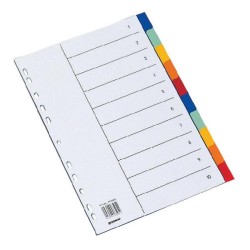 Plastový rozraďovač DONAU 10-dielny farebný 