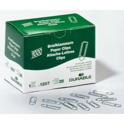 Spisové spony DURABLE 26mm zinkové 1000ks 