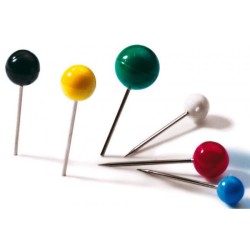 Napichovacie špendlíky guľaté DURABLE 6mm mix farieb 50ks Napichovacie špendlíky guľaté DURABLE 6mm mix farieb 50ks