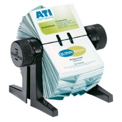 Rotačný stolový vizitkár na 300 vizitiek VISIFIX CUBO čierny 